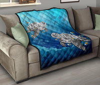 Turtle And Humuhumunukunukuapua'a Premium Quilt - Polynesian Pride