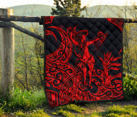 Polynesian Hawaii Premium Quilt - Hula Girl Red - Polynesian Pride