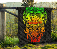 Samoa Polynesian Premium Quilt - Tattoo Pattern With Seal - Polynesian Pride