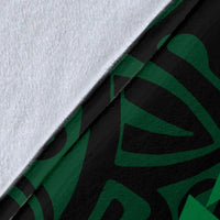 Hawaii Kakau Green Polynesian Premium Blanket - Polynesian Pride