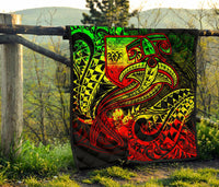 Fiji Premium Quilt - Reggae Shark Polynesian Tattoo - Polynesian Pride