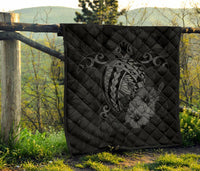 Hawaii Hibiscus Premium Quilt - Harold Turtle - Gray - Polynesian Pride
