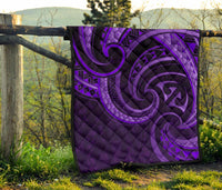 New Zealand Maori Mangopare Premium Quilt Polynesian - Purple - Polynesian Pride