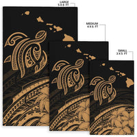 Hawaii Turtle Polynesian Map Plumeria Area Rug AH - Polynesian Pride