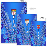 Fiji Drua Area Rug Tapa - Polynesian Pride