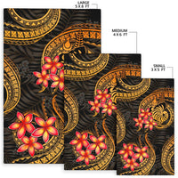 New Caledonia Polynesian Area Rug - Gold Plumeria - Polynesian Pride