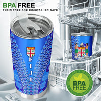 Fiji Drua Tumbler Tapa - Polynesian Pride