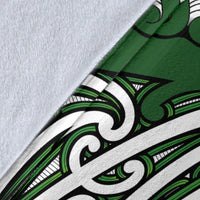 Maori Moko Tattoo Premium Blanket, Manaia Pounamu - Polynesian Pride