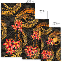 Marshall Islands Area Rug - Gold Plumeria - Polynesian Pride