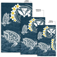 Hawaii Turtle Plumerian Polynesian Rug - Sease Style - Polynesian Pride