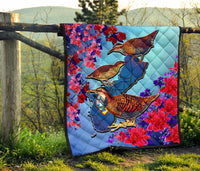 Guam Premium Quilt - KoKo Bird With Map - Polynesian Pride