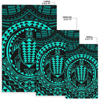 Hawaiian Kakau Honu Arc Polynesian Area Rug AH - Polynesian Pride