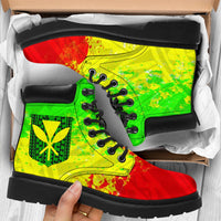 Hawaii All - Season Boots - Kanaka Maoli Flag - Polynesian Pride