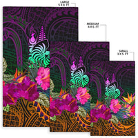 New Caledonia Polynesian Area Rug - Summer Hibiscus - Polynesian Pride