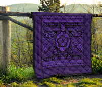 Hawaii Polyensian Turtle Premium Quilt Purple - Polynesian Pride