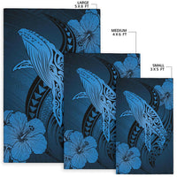 Hawaii Polynesia Whale Hibiscus - Pastel Blue - Polynesian Pride