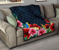 Forest Hibiscus Premium Quilt - Polynesian Pride