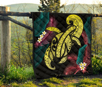 Hawaii Turtle Polynesian Tropical Premium Quilt - Ghia Style Yellow - Polynesian Pride