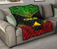 Tokelau Premium Quilt - Tokelau Flag Polynesian Chief Reggae Version - Polynesian Pride