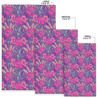 Tropical Hibiscus Purple Rug - Polynesian Pride