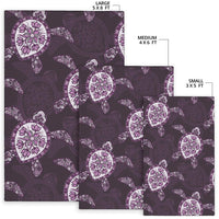 Purple Turtle Area Rug - Polynesian Pride