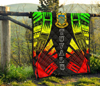 Tuvalu Premium Quilt - Tuvalu Coat Of Arms Polynesian Reggae Tattoo - Polynesian Pride