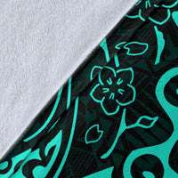 Tiki Polynesian Premium Blanket Turtle Hibiscus - Polynesian Pride
