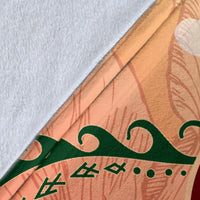 Hawaii Turtle Kanaka Plumeria Hibiscus Premium Blanket - Kity Style - AH - Polynesian Pride