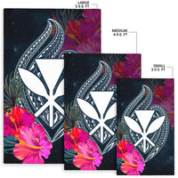 Hawaii Polynesian Honu Sea Hibiscus Rug - Polynesian Pride