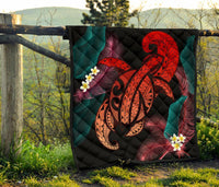 Hawaii Turtle Polynesian Tropical Premium Quilt - Ghia Style Red - Polynesian Pride