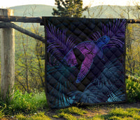 Hawaii Premium Quilt - Hawaii Turtle And Palm Polynesian Retrospective - Polynesian Pride