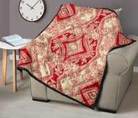 Polynesian Premium Quilt Red And Yellow - Polynesian Pride