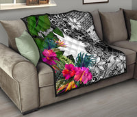 Nauru Premium Quilt - Turtle Plumeria Banana Leaf - Polynesian Pride