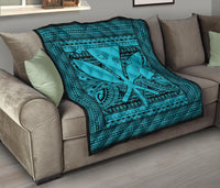 Hawaii Polynesian Kanaka Maoli Premium Quilt Blue - Polynesian Pride