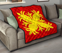 Hawaiian Premium Quilt Royal Pattern - Royal - A2 Style - Polynesian Pride