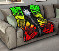 Marshall Islands Premium Quilt - Marshall Islands Seal Polynesian Reggae Tattoo - Polynesian Pride