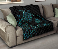 Hawaii Turtle Ohana Paua Shell Premium Quilt - Polynesian Pride