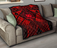 Samoa Polynesian Premium Quilt - Samoa Red Seal with Polynesian Tattoo - Polynesian Pride