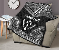 Kosrae Premium Quilt - Kosrae Flag Polynesian Chief Black Version - Polynesian Pride