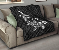 Hawaii Shark White Polynesian Premium Quilt - Polynesian Pride