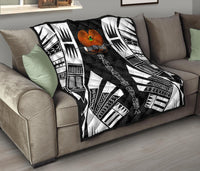 Papua New Guinea Premium Quilt - Papua New Guinea Coat Of Arsms Polynesian White Tattoo - Polynesian Pride