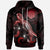 CNMI Polynesian Hoodie Turtle With Blooming Hibiscus Red Unisex Red - Polynesian Pride