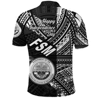 Federated States of Micronesia Polo Shirt FSM Happy Independence Day Original Vibes Black LT8 - Polynesian Pride