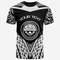 Federated States of Micronesia T Shirt Unique Eagle Feather Texture BlackWhite Unisex Black&White - Polynesian Pride