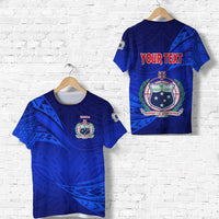 Custom Manu Samoa Rugby T Shirt Unique Version Full Blue Unisex Blue - Polynesian Pride