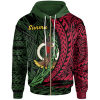 Vanuatu Zip Hoodie Sanma Wings Style Unisex Black - Polynesian Pride