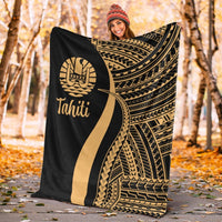 Tahiti Premium Blanket - Gold Polynesian Tentacle Tribal Pattern - Polynesian Pride