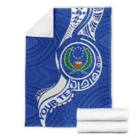 (Custom Personalised) Pohnpei Blanket - Micronesia Pride Blue - LT12 - Polynesian Pride