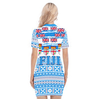 Fiji Polynesian Polo Dress Fijian Tropical Flowers LT13 - Polynesian Pride