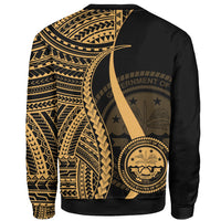 Federated States of Micronesia Sweatshirt - Gold Polynesian Tentacle Tribal Pattern - Polynesian Pride